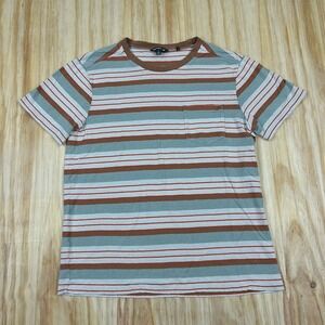 Toad & Co Shirt Mens L Hemp Blend Crewneck Tee Striped Lightweight Casual